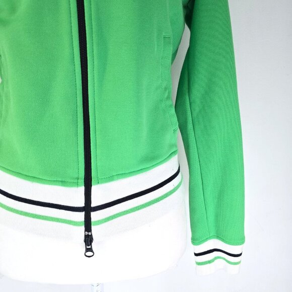 Tommy Hilfiger Y2K Apple Green White Embroidered Large Logo Full Zip Jacket - Picture 4 of 9